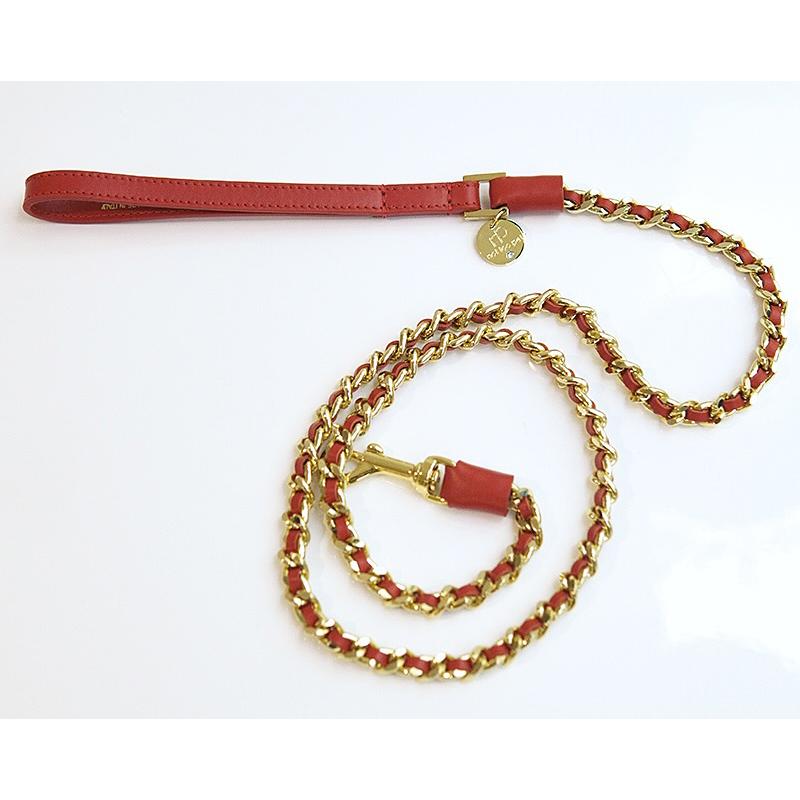 【not too pet ™】首輪 not too pet イタリア製 レザー×チェーン ドッグリード ICON LEASH