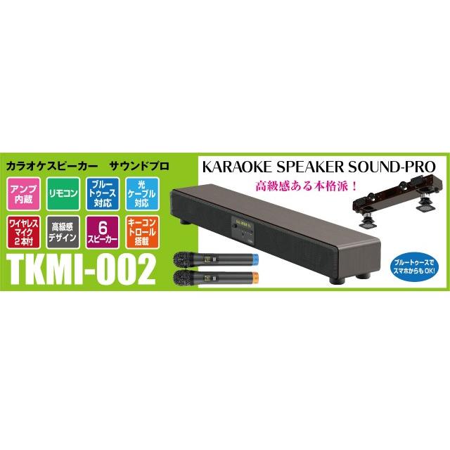 アンプ内蔵 カラオケスピーカー サウンドプロ TKMI-002(家庭用 