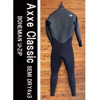 AXXE CLASSIC  （アックスクラシック）BOHEMIAN HYBRID U-ZIP 4x3mm メンズセミドライ【送料無料】ALL BLACK｜cloversurf｜02