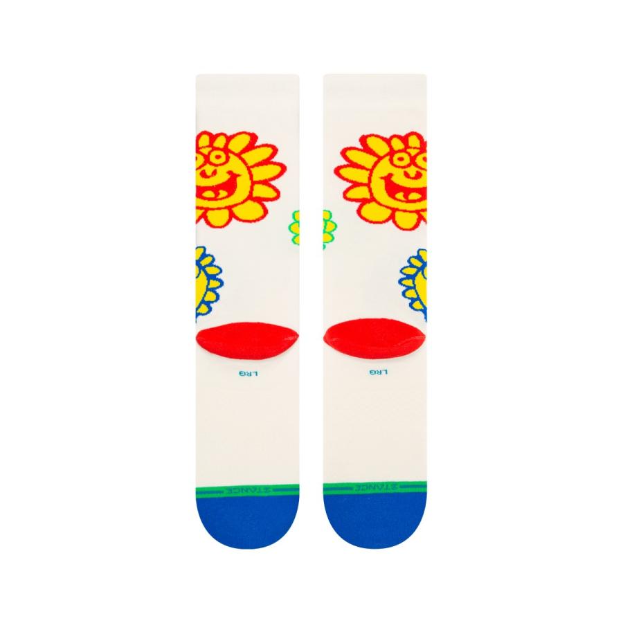 正規品●STANCE スタンス●ソックス 靴下HAPPY FIELDS OFF WHITE●L (25.5-29.0cm)●送料無料｜cloversurf｜03