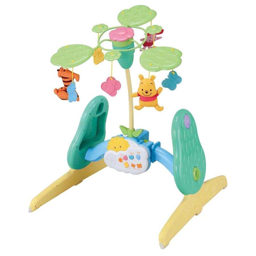 JPヒャクカ ディズニー ベビートイ くまのプーさん えらべる回転 6WAYジムにへんしんメリー マルチカラー