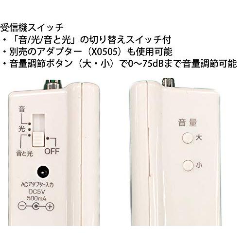 リーベックス(Revex) ワイヤレス チャイム Xシリーズ 送受信機セット