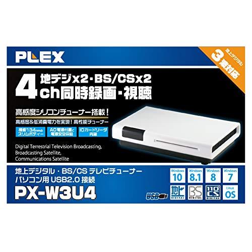 PLEX USB接続 地上デジタル・BS・CS対応TVチューナー PX-W3U4 外付けハードディスク、ドライブ S1414255050(13334円)