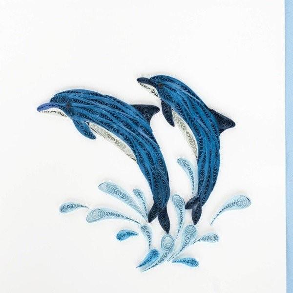 Quilling Card(クイリングカード) グリーティングカード Dancing Dolphins イルカ｜clubestashop｜02