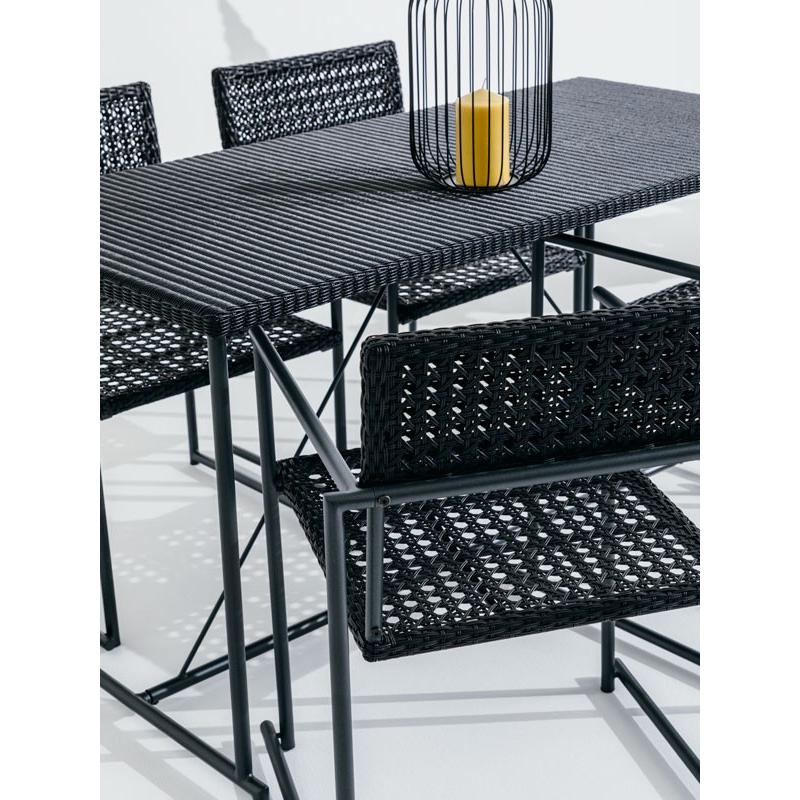 PATIO PETITE(パティオプティ) MAシリーズ マシリーズ MA-ダイニング・4人掛け 黒 ブラック ガーデンテーブル 屋外 ラタン調 4人用 |  | 02