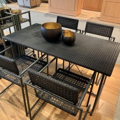 PATIO PETITE(パティオプティ) MAシリーズ マシリーズ MA-ダイニング・4人掛け 黒 ブラック ガーデンテーブル 屋外 ラタン調 4人用 |  | 05