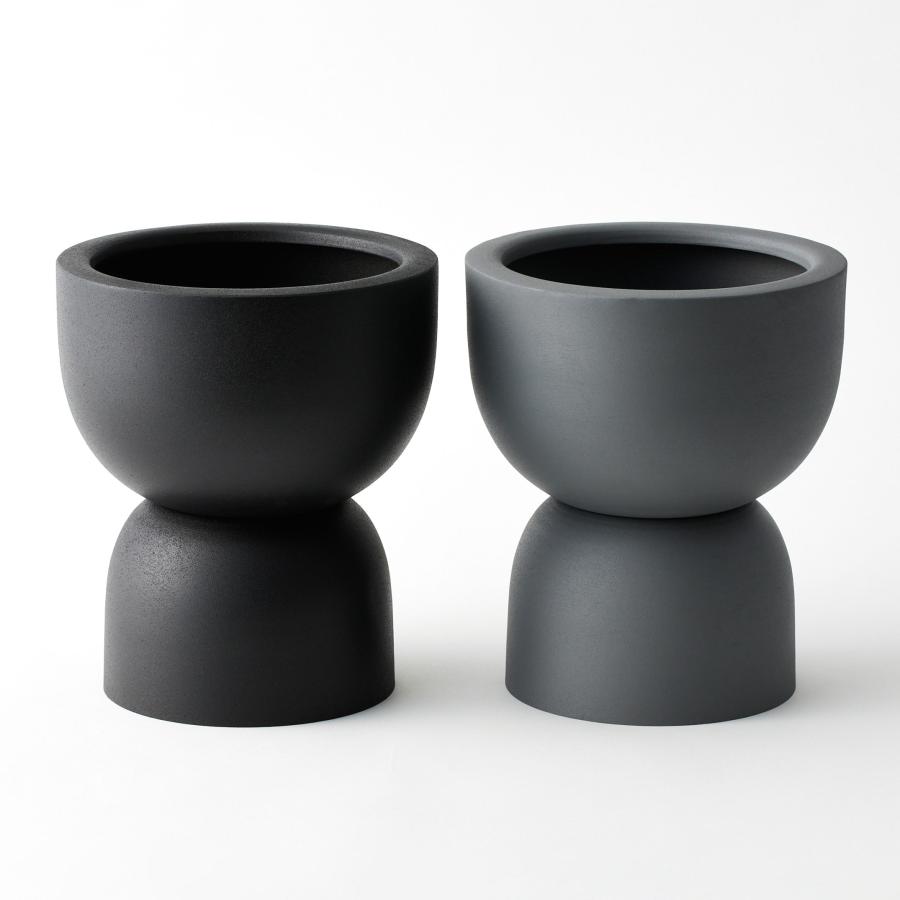 くろーばーページ CLOVER CLOVER(クローバー) アイアンプランター Φ30 ブラック/グレー