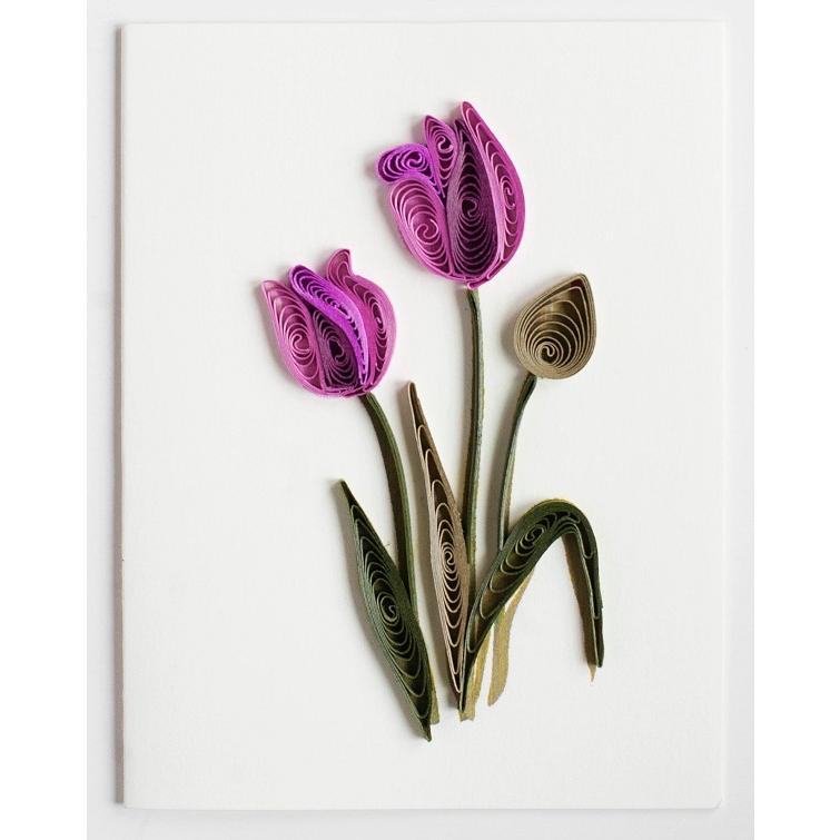 Quilling Card クイリングカード グリーティングカード Purple Tulip チューリップ S Upstairs Outdoor Living 通販 Yahoo ショッピング