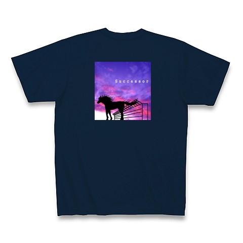 競馬イラスト 「皇帝」 Tシャツ Pure Color Print(ネイビー)｜clubtstore｜02