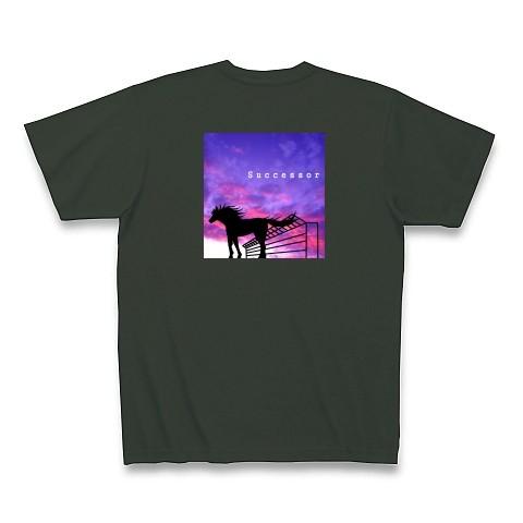 競馬イラスト 「皇帝」 Tシャツ Pure Color Print(フォレスト)｜clubtstore｜02