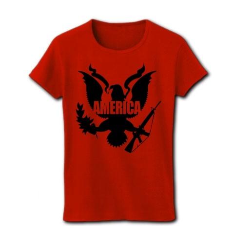 アメリカンイーグル リブクルーネックTシャツ(赤)｜clubtstore