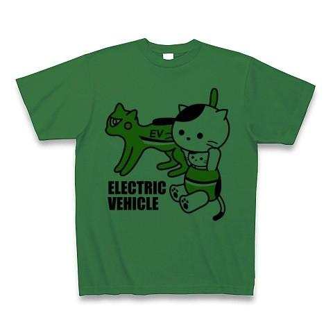 EVコンパニオン着ぐるみバイトねこ 2 Tシャツ(グリーン)｜clubtstore