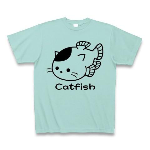 ナマズねこ Tシャツ(アクア)｜clubtstore