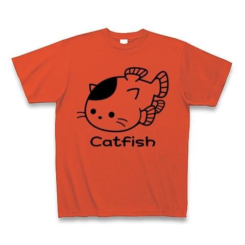 ナマズねこ Tシャツ(イタリアンレッド)｜clubtstore