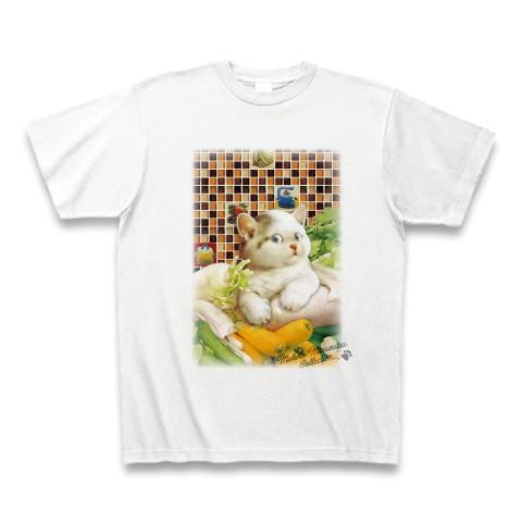 村松誠 ビッグコミックオリジナル2016年10月5日号「仔猫と野菜」Tシャツ(ホワイト)｜clubtstore