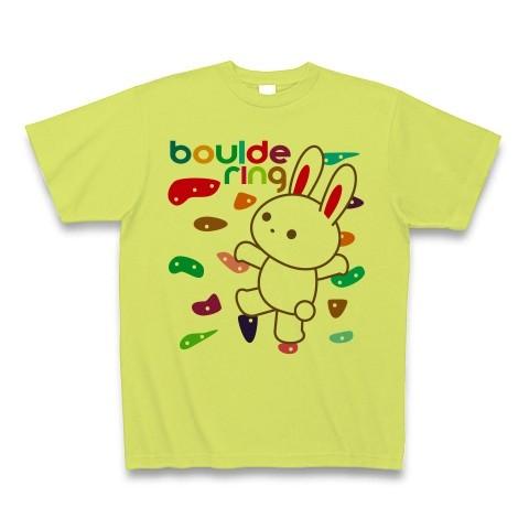 ボルダリングのうさぎ Tシャツ(ライトグリーン)｜clubtstore