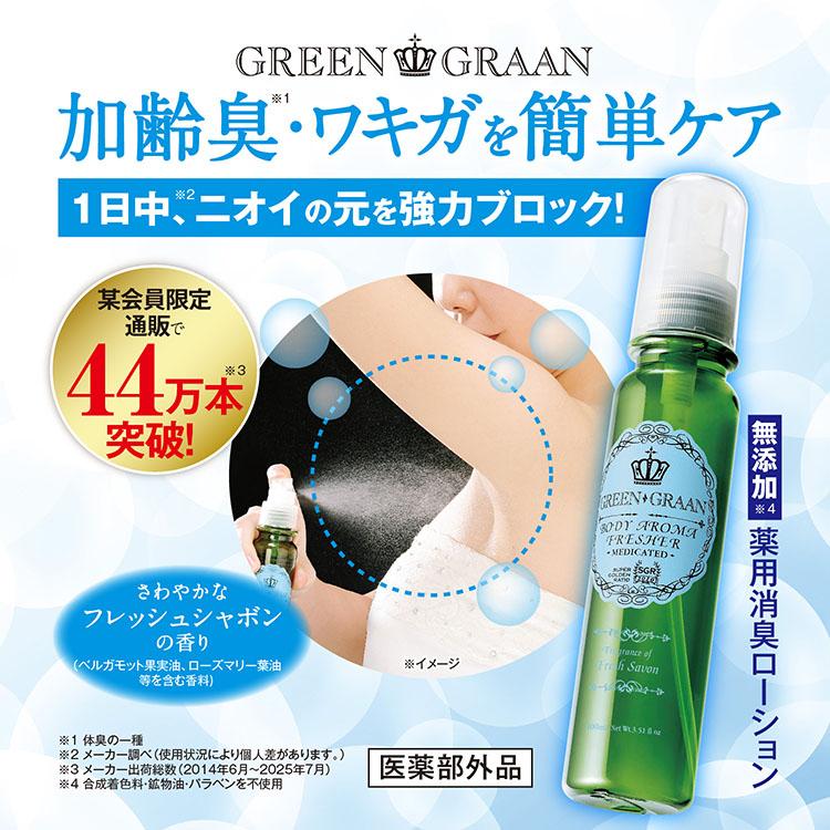 GREEN GRAAN 2本セット デオドラントスプレー ワキガ 脇汗 制汗剤