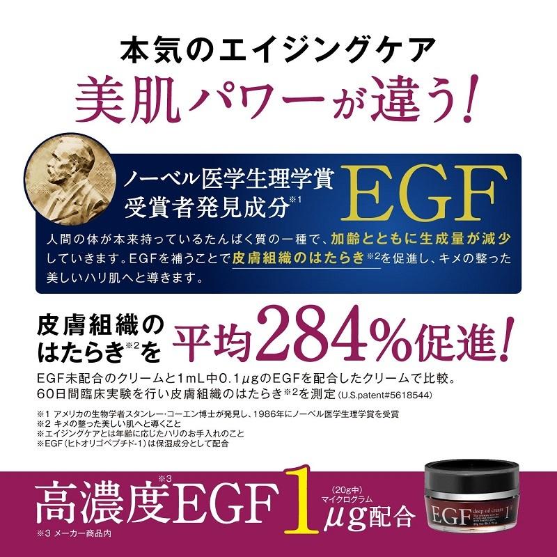 1254円 55 以上節約 Egfクリーム 保湿 顔 オイル メンズ 美容液 原液 エイジングケア化粧品 50代 60代 40代 シワ たるみ 年齢肌 基礎化粧品 Egf ディープオイルクリーム g