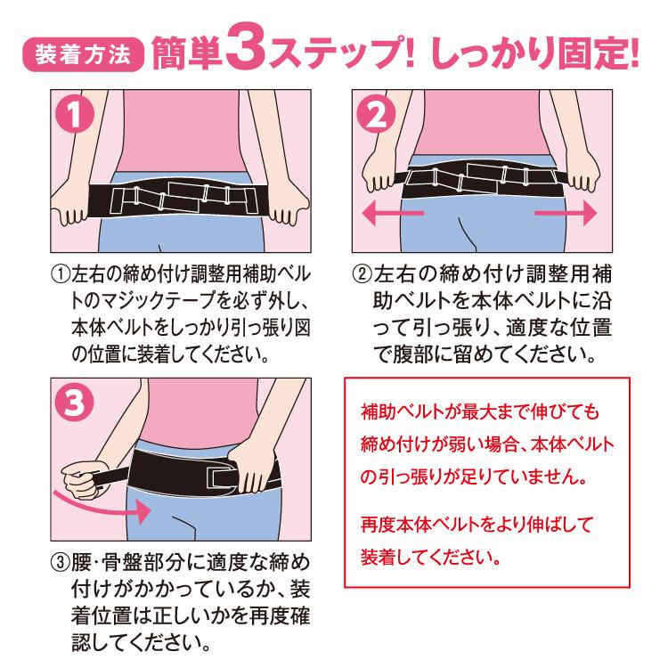 骨盤ベルト 腰痛 産後 ゴム製 骨盤矯正 日本製「腰らくらく骨盤