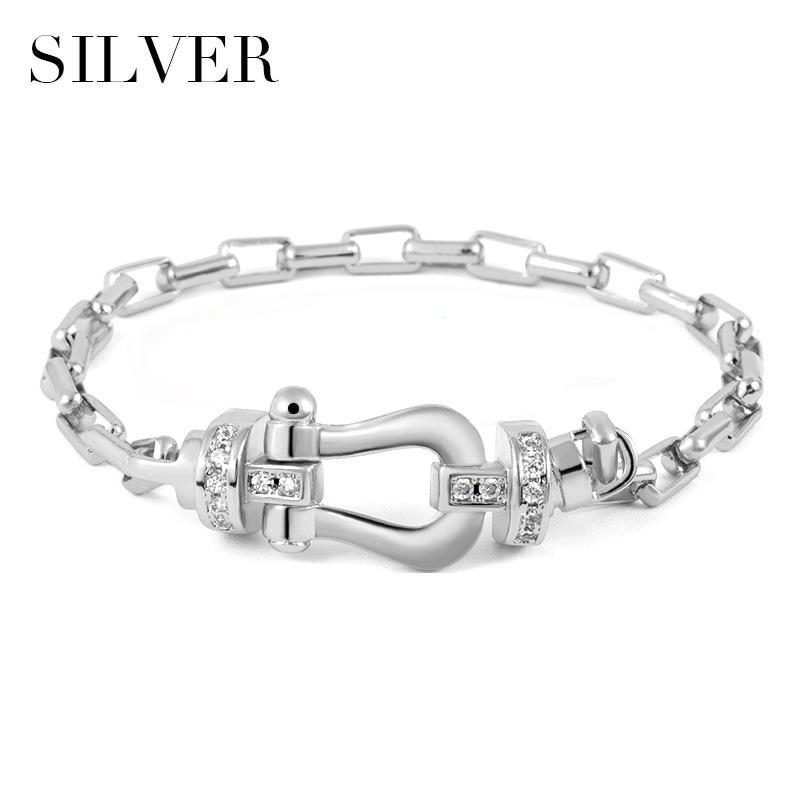 ブレスレット メンズ レディース ペア シルバー ゴールド ジルコニア バレンタイン プレゼント キンプリ 馬蹄 fred |  | 03