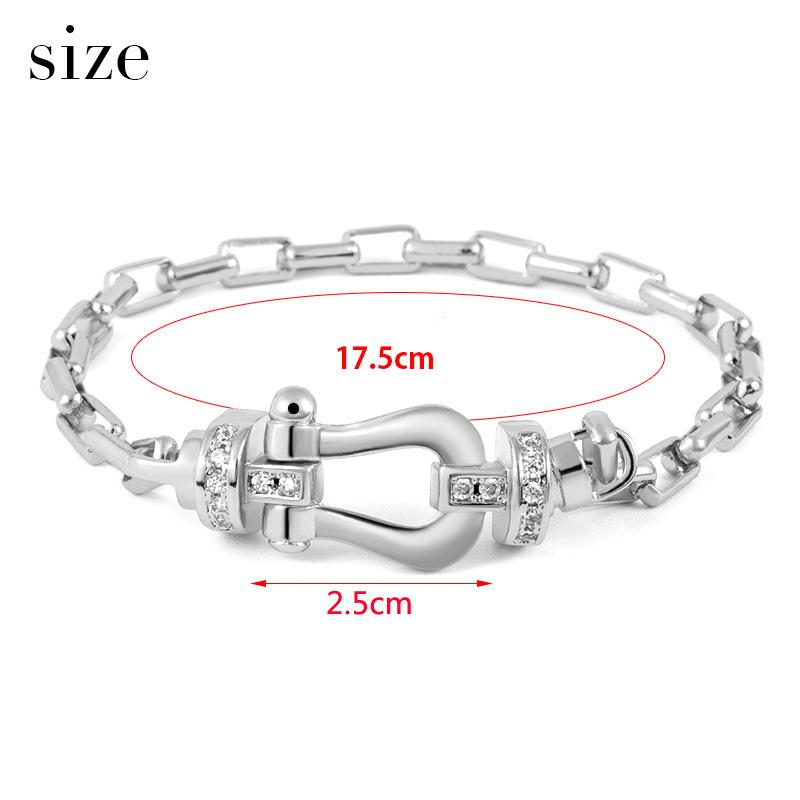 ブレスレット メンズ レディース ペア シルバー ゴールド ジルコニア バレンタイン プレゼント キンプリ 馬蹄 fred |  | 04