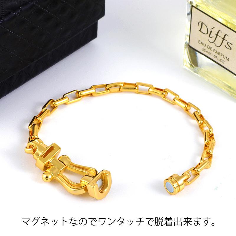 ブレスレット メンズ レディース ペア シルバー ゴールド ジルコニア バレンタイン プレゼント キンプリ 馬蹄 fred |  | 05