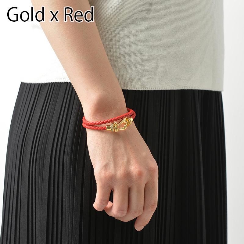 ブレスレット メンズ レディース レザー ペア シルバー