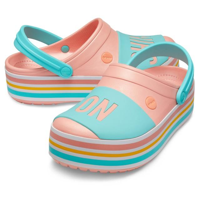 クロックス レディース Crocs W Crocband Platform Bold Color Clog クロックバンド プラットフォーム ボールド カラー クロッグ メロン 5699 737 クラスティックr 通販 Yahoo ショッピング