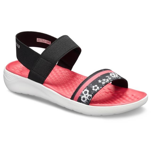 crocs floral flip flops