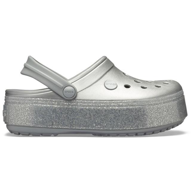 40 クロックス キッズ Crocs K Crocband Platform Metallic Clog クロックバンド プラットフォーム メタリック クロッグ シルバー 5970 5970 040 クラスティックr 通販 Yahoo ショッピング