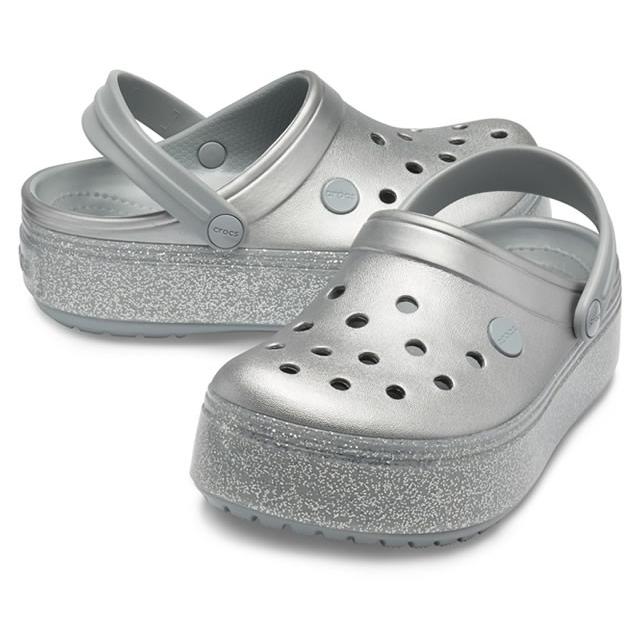 40 クロックス キッズ Crocs K Crocband Platform Metallic Clog クロックバンド プラットフォーム メタリック クロッグ シルバー 5970 5970 040 クラスティックr 通販 Yahoo ショッピング