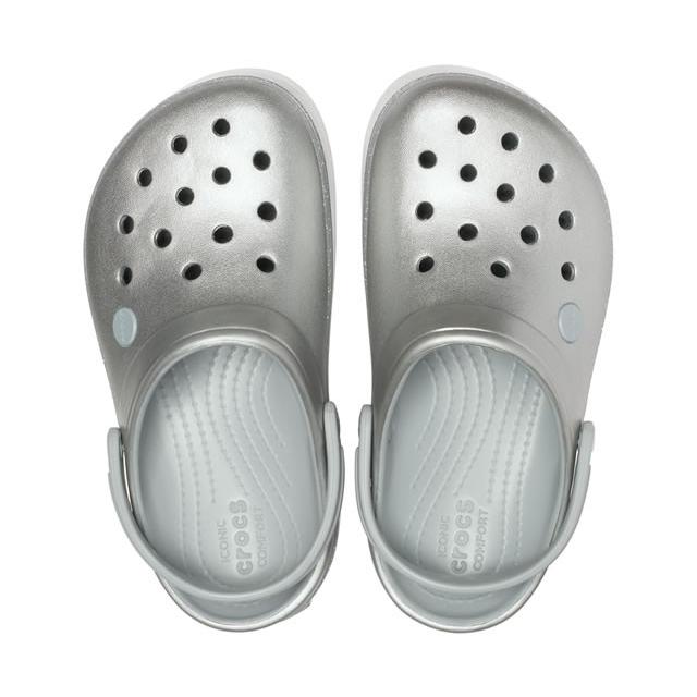 40 クロックス キッズ Crocs K Crocband Platform Metallic Clog クロックバンド プラットフォーム メタリック クロッグ シルバー 5970 5970 040 クラスティックr 通販 Yahoo ショッピング