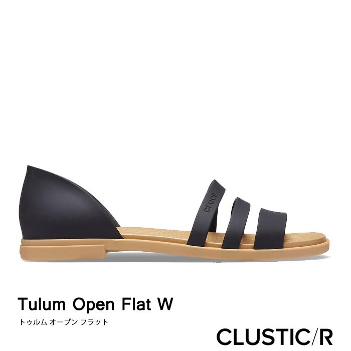クロックス レディース Crocs W Tulum Open Flat トゥルム オープン フラット ブラック タン 6109 6109 00w クラスティックr 通販 Yahoo ショッピング