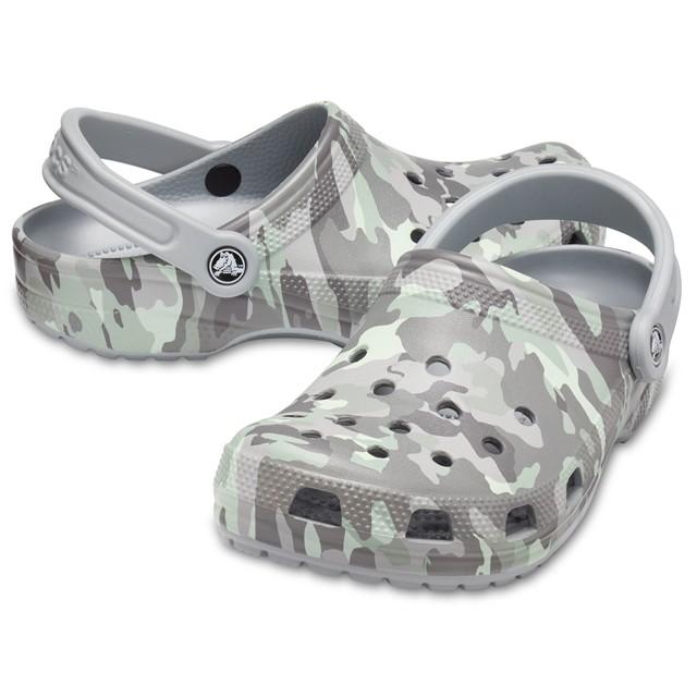 white camo crocs