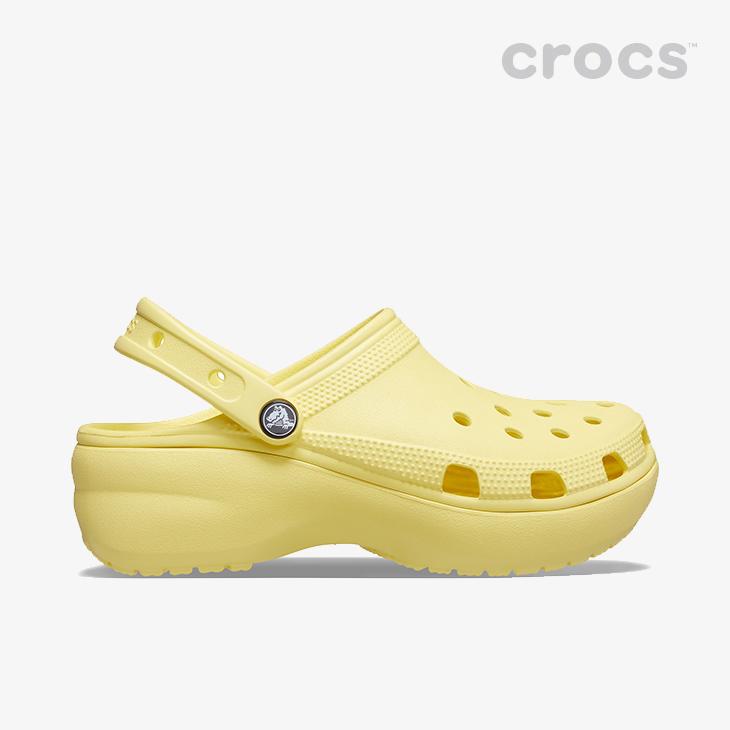 crocs platform yellow