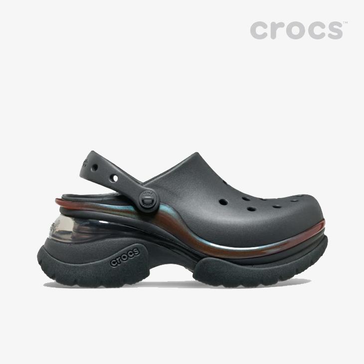 新品未使用 Crocs 厚底サンダル スーパーベイクロッグ 24センチ ブラック crocs（クロックス） サンダル メンズ 《Ws》 Super Bae Clog スーパー
