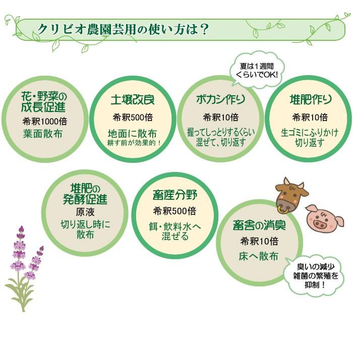 クリビオ　農園芸専用 10リットル　〜えひめAI-1をより使いやすく〜＜送料無料＞※但し北海道・沖縄の方は一律500円_5