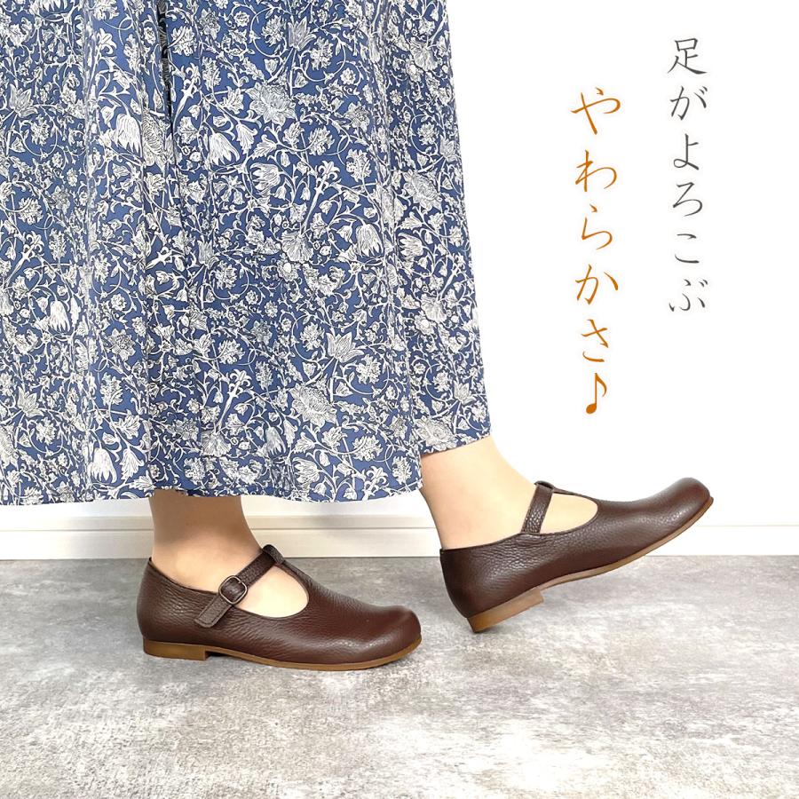 Pochi ポチ パンプス フラットシューズ フラットパンプス ストラップ