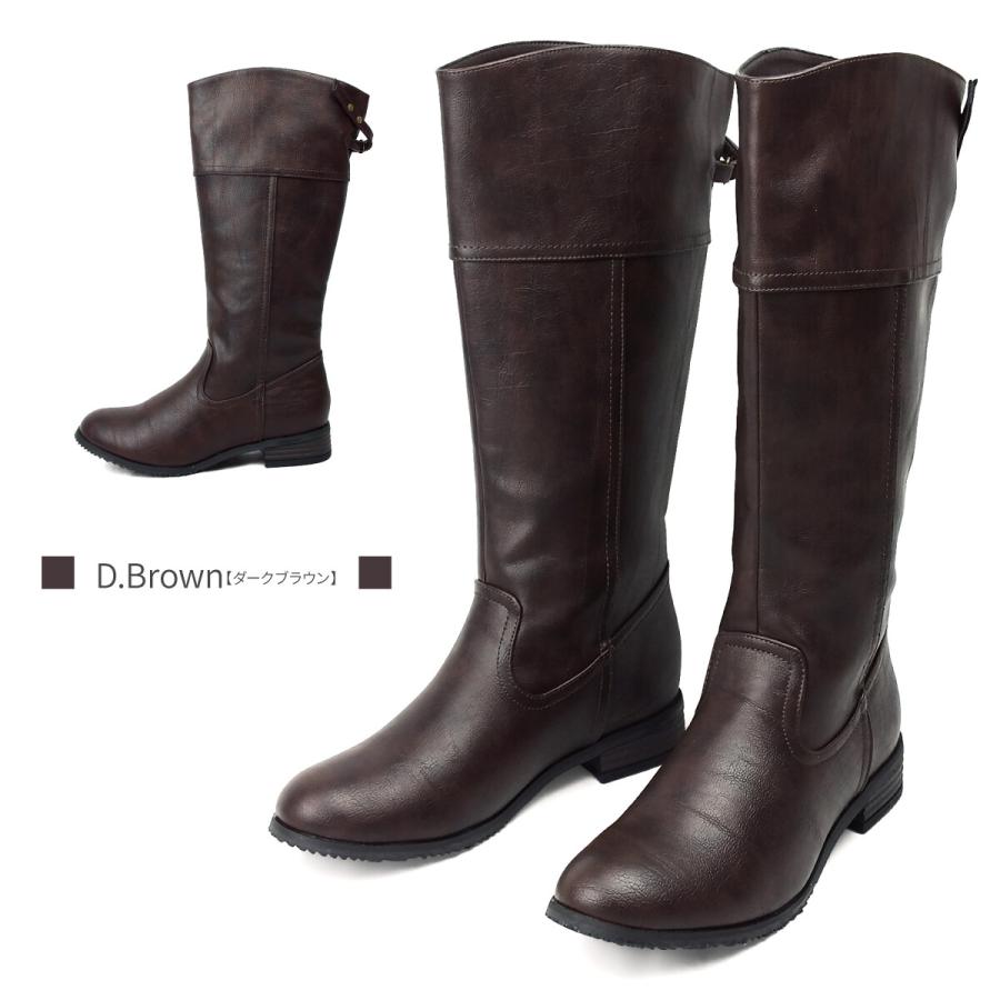 ロングブーツ ジョッキーブーツ サイド ファスナー ジップ シンプル 春