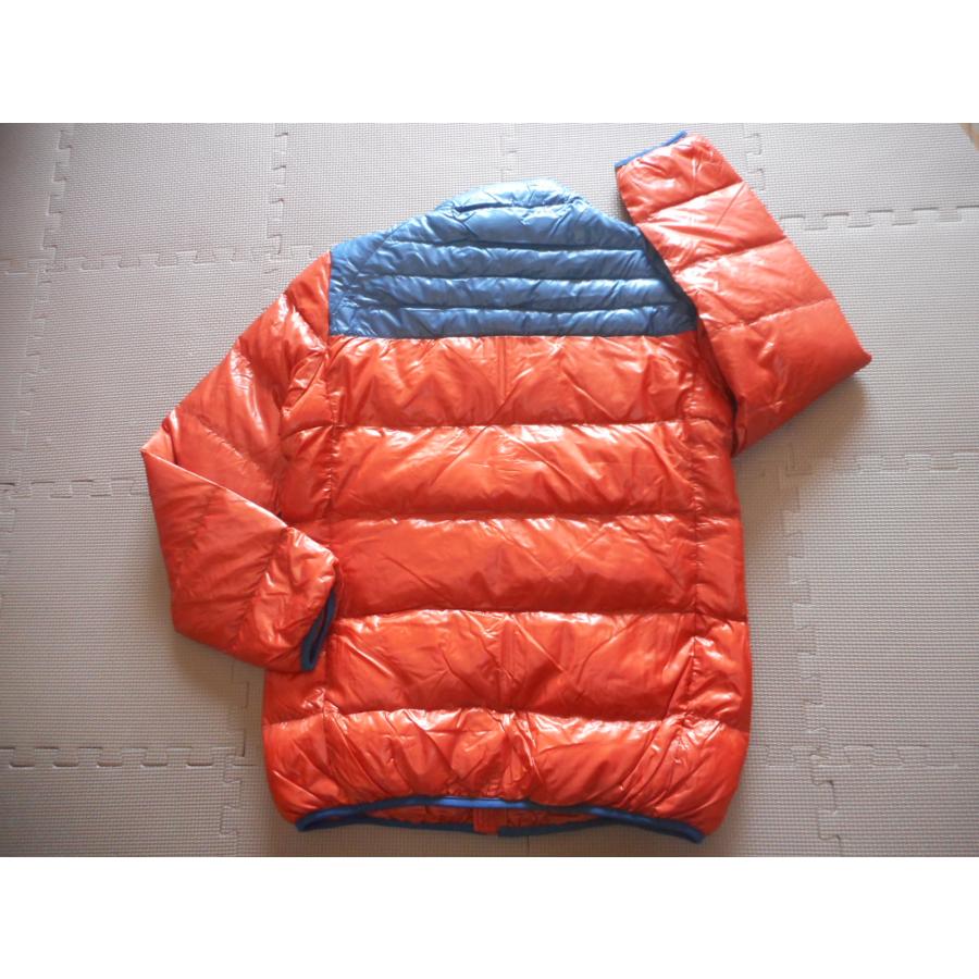 送料無料（一部除く） ダウンジャケット オレンジ×ネイビー SIZE L