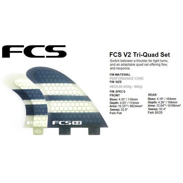 n*i様 FCS　V-2 PC TRI-QUAD FIN SET　※お値段下げま 送料無料SALE△FCS V2 PC TRI QUAD FINSET : セモンクロワ - 通販