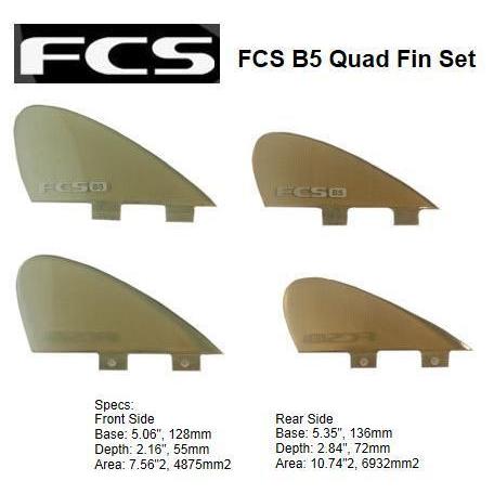 送料無料△FCS B5 Bonzer QUAD Fin Set : セモンクロワ - 通販