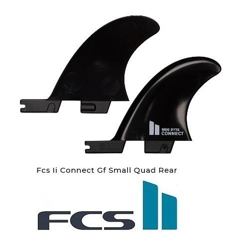 送料無料　Fcs II Connect Gf Small Quad Rear Black｜cmcsurfboard