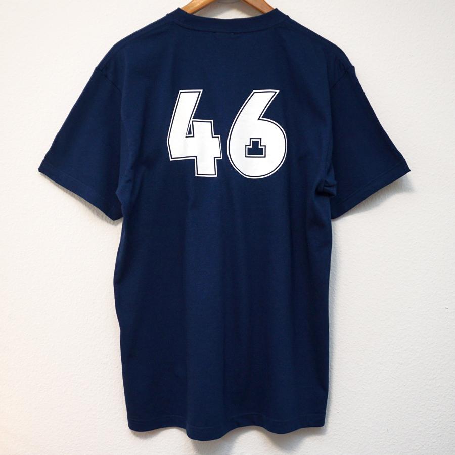 Tシャツ ヨンロク 46 インディゴ メンズ レディース 戦国 城 半袖