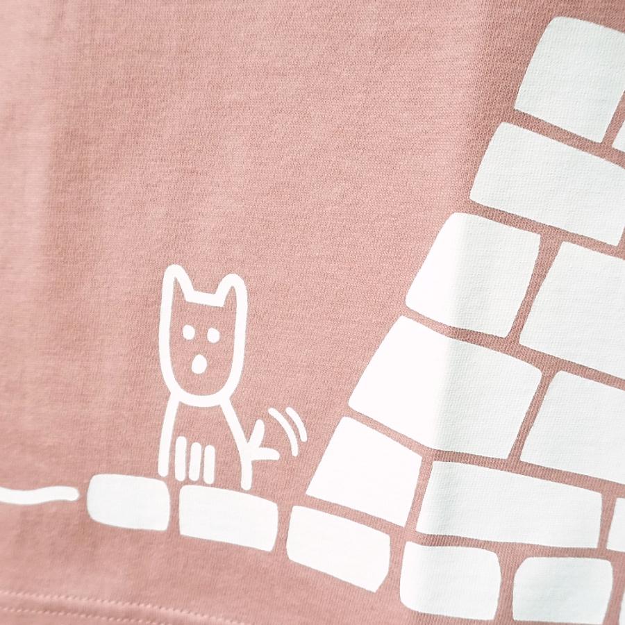 Tシャツ 犬走り 半袖 アシッドブルー ダスティピンク メンズ