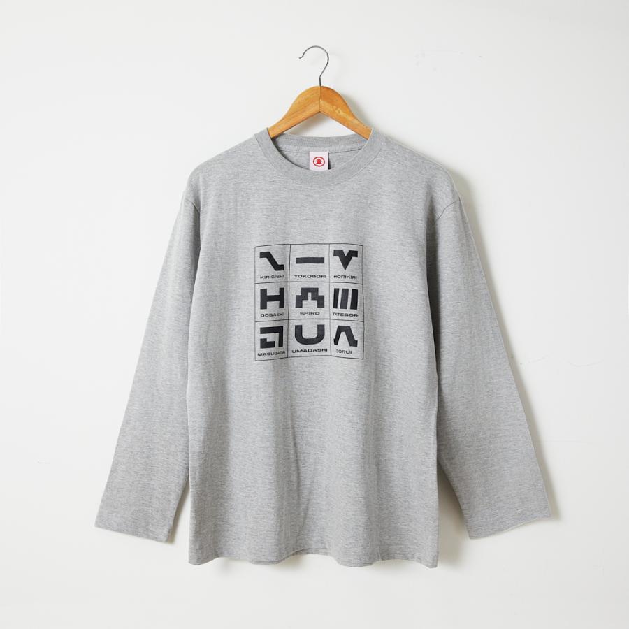 Tシャツ 城ピクトグラム 長袖 ロングスリーブ メンズ レディース 戦国