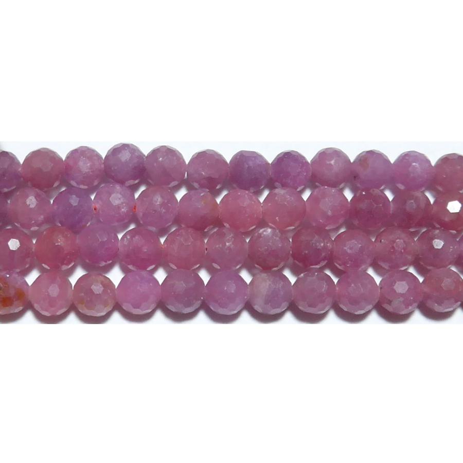 ルビー ミラーボール 4.5mm B　　　※ 天然石ビーズ 天然石 パワーストーン 1粒売り バラ売り 1玉販売 | 