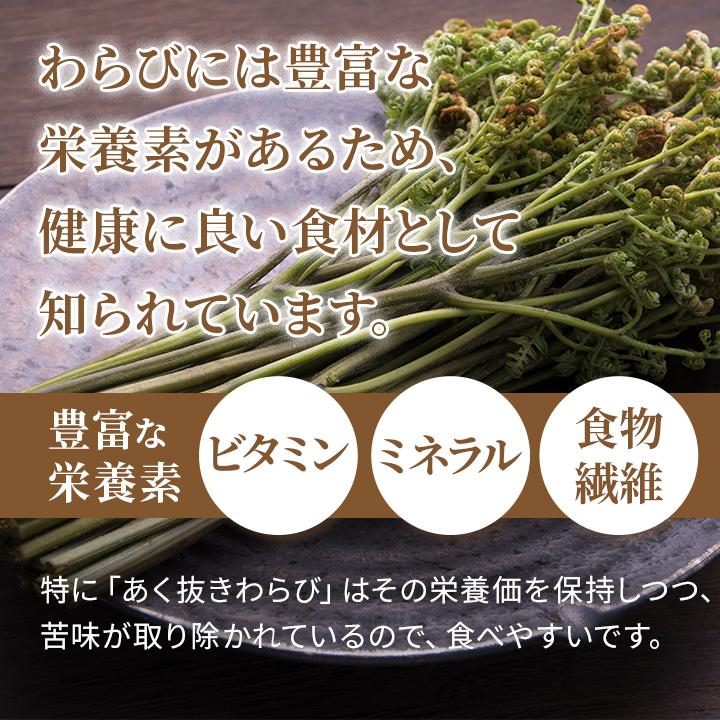 予約販売 天然山菜 あく抜きわらび/5Kｇ 自然の恵み 山形県飯豊町産 送料無料の画像