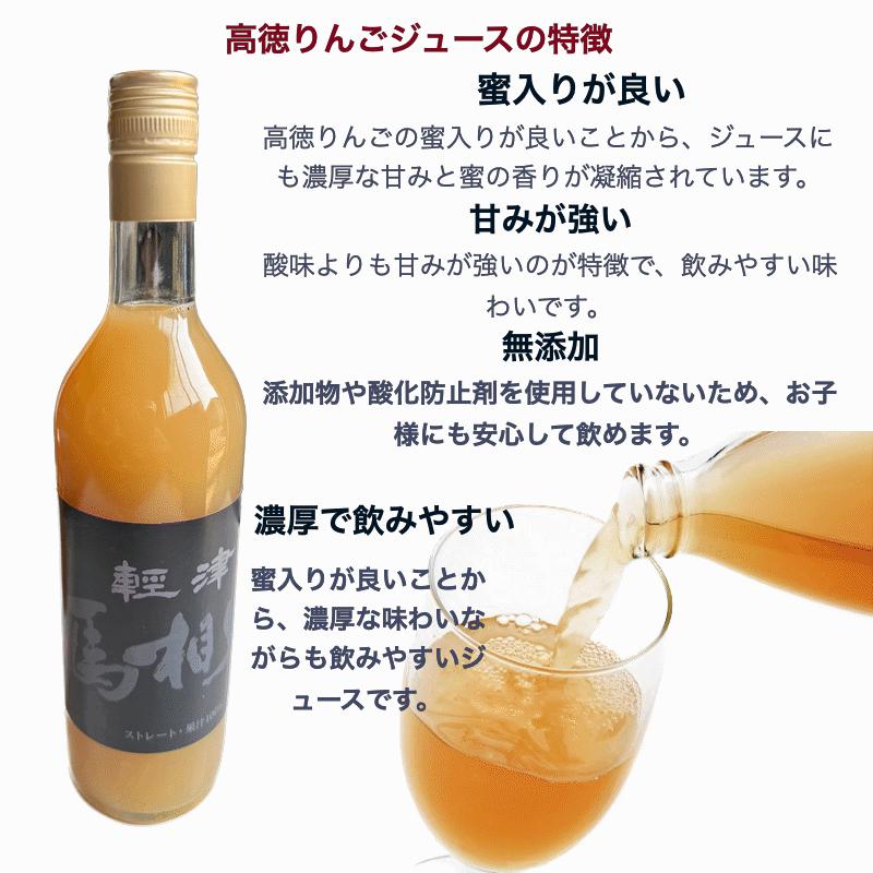 リンゴジュース 青森県産 100％ストレートりんごジュース 高徳 こみつ