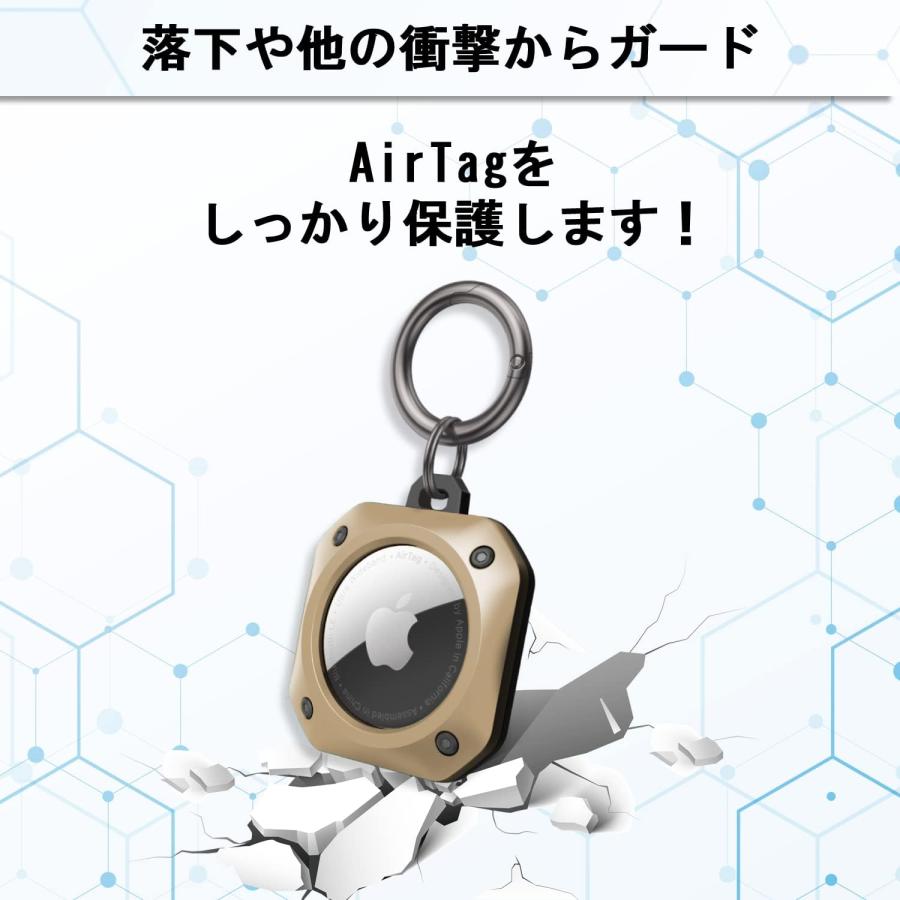 CM Tech AirTag ケース キーリング 耐衝撃 薄型 軽量 TPU+PC材質 防水 コンパクト 紛失防止 キーホルダー タグ キーチェーン カラビナ付き 全面保護 Airtagカバ |  | 11